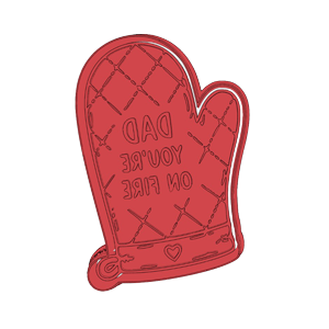 Dad On fire Cookie Cutter