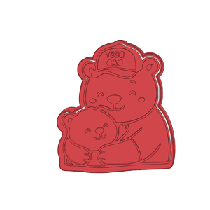 Best Dad Bear Cookie Cutter