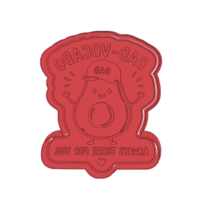 Dad-Vocado Cookie Cutter