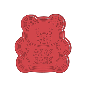 Papa Bear Cookie Cutter