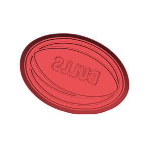 Bulls Rugby Ball Cookie Cutter