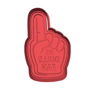 Bulls Foam Finger Cookie Cutter