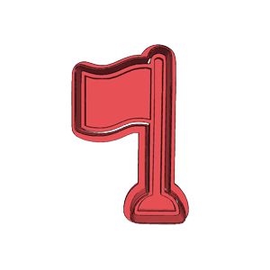 Corner Flag Cookie Cutter