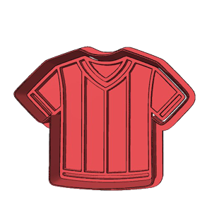Striped Soccer Jersey Cookie Cutter