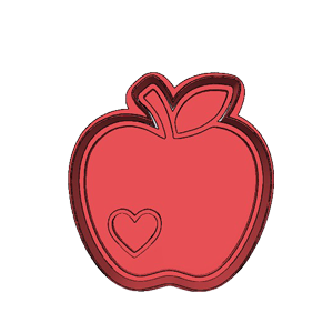 Apple Heart Cookie Cutter Cookie Cutter