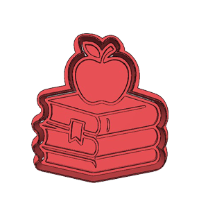 Books and Apple Cookie Cutter