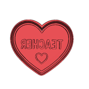 Teacher Heart Cookie Cutter