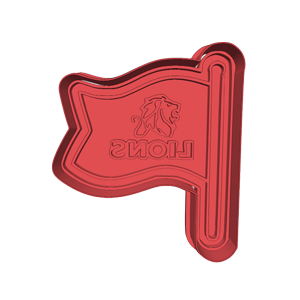 Lions Flag Cookie Cutter