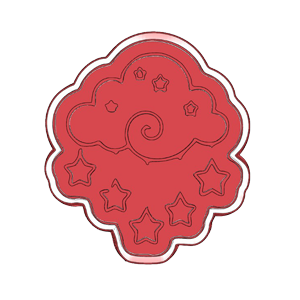 Cloud With Stars Cookie Cutter
