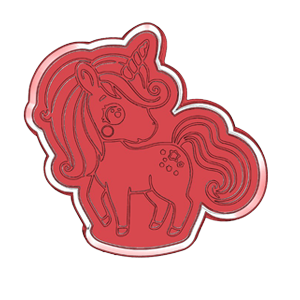 Unicorn Looking Back Cookie Cutter