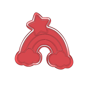 Rainbow and Star Cookie Cutter