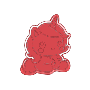 Sitting Unicorn Cookie Cutter
