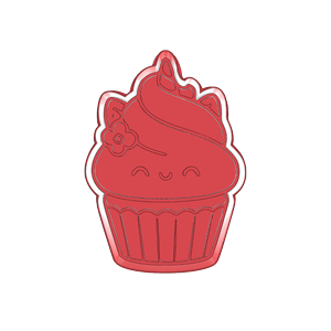 Cupcake Unicorn Cookie Cutter
