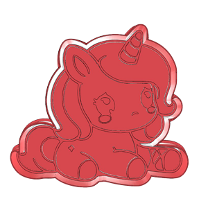 Laying Down Unicorn Cookie Cutter