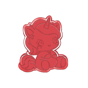 Unicorn Sitting Cookie Cutter