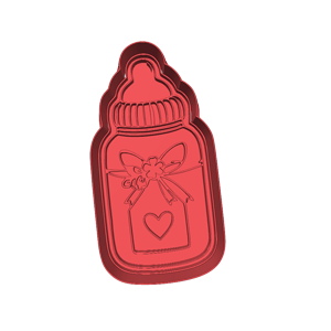Baby Bottle with Bow cookie cutter