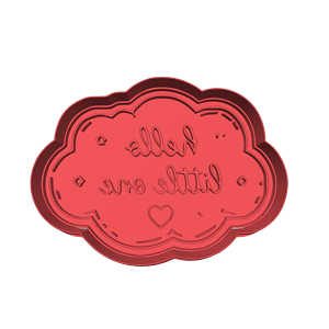 Hello Little One Plaque Cookie cutter