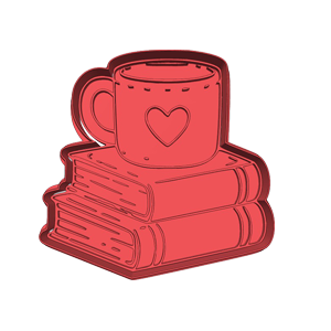 Books and Coffee Cookie Cutter