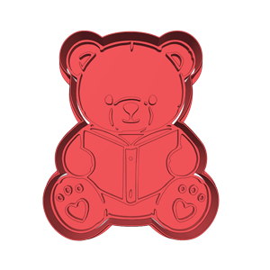 Reading Bear Cookie Cutter