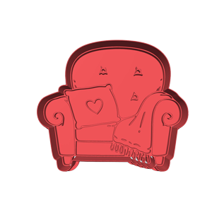 Reading Chair Cookie Cutter