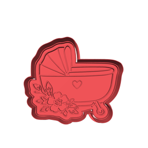 Floral Pram Cookie Cutter