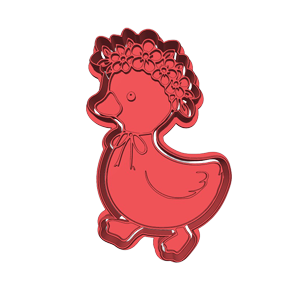 Goose with Floral Garland Cookie Cutter