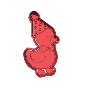 Goose with Party Hat Cookie Cutter