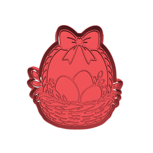 Basket with Eggs Cookie Cutter