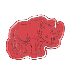 Rhino Cookie Cutter