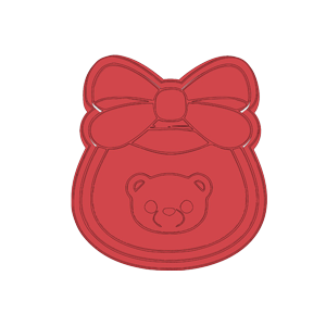 Bear Bib Cookie Cutter
