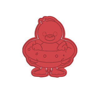 Duck with Floaty Cookie Cutter