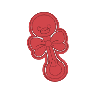 Duck Rattle Cookie Cutter