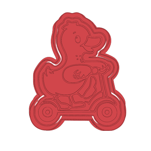 Goose Riding Scooter Cookie Cutter