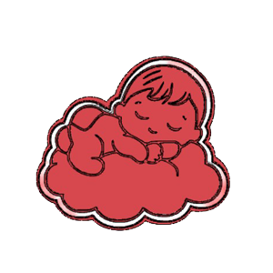 Baby Sleeping on Cloud Cookie Cutter