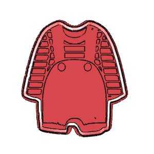 Striped Romper Cookie Cutter