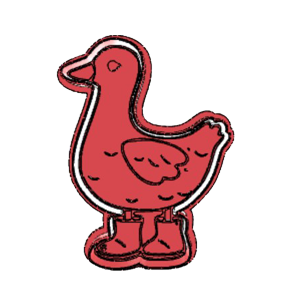 Goose with Boots Cookie Cutter