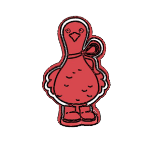 Front Facing Goose Cookie Cutter
