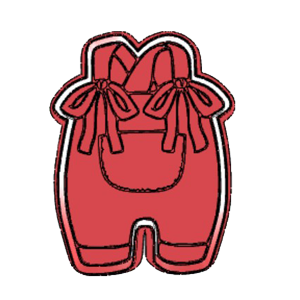 Bow Romper Cookie Cutter
