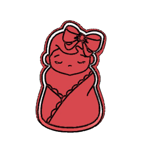 Baby Wrapped Cookie Cutter