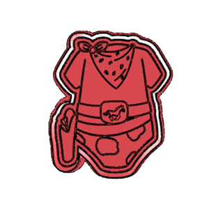 Cowboy Babygrow Cookie Cutter