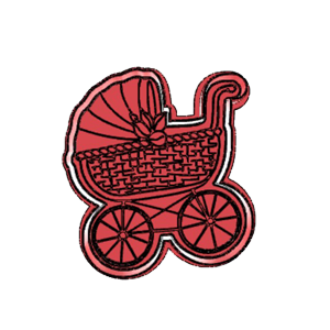 Cowboy Pram Cookie Cutter