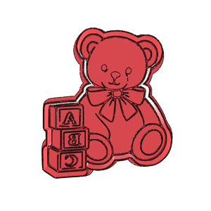 Bear and Blocks Cookie Cutter