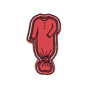 Tied Babygrow Cookie Cutter