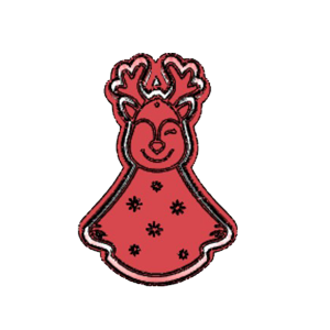 Reindeer Blanket Cookie Cutter