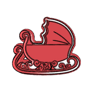Sleigh Pram Cookie Cutter