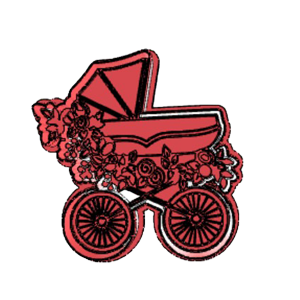 Floral Pram Cookie Cutter
