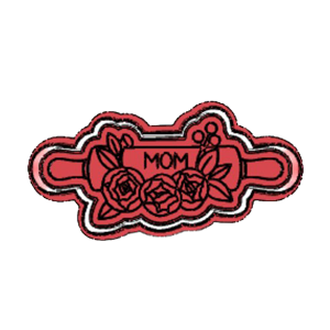 Floral Rolling Pin Cookie Cutter