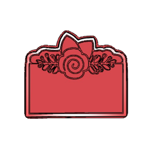 Floral Baptism Plaque Cookie Cutter
