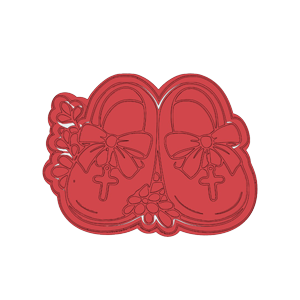 Baptism Baby Shoes Cookie Cutter