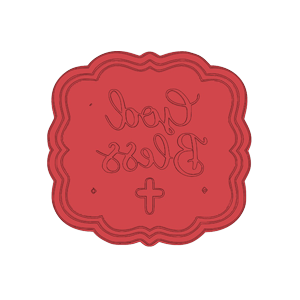 God Bless Plaque Cookie Cutter